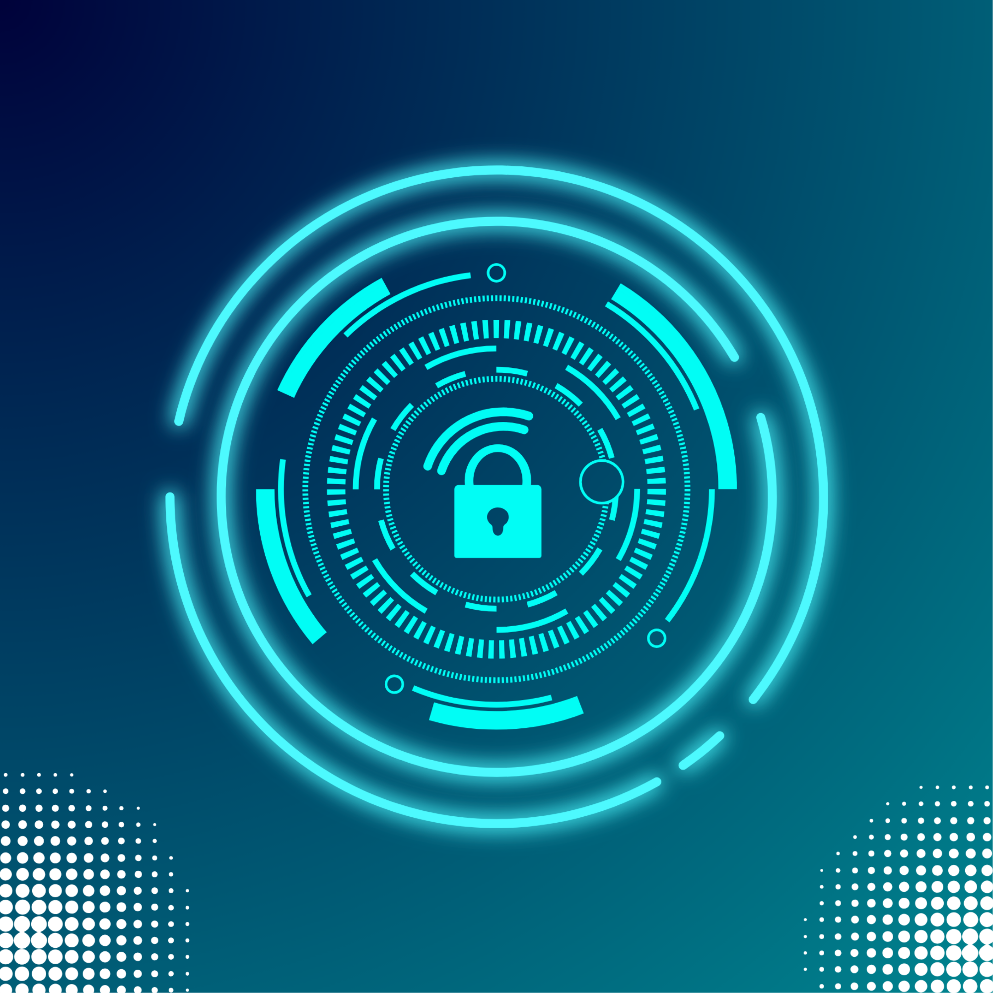 blue and cyan modern cyber security poster (3)